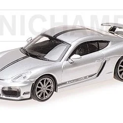Minichamps 870066124 Voiture Porsche Cayman GT4 2016, grise Busch véhicule Busch_870066124 - 1