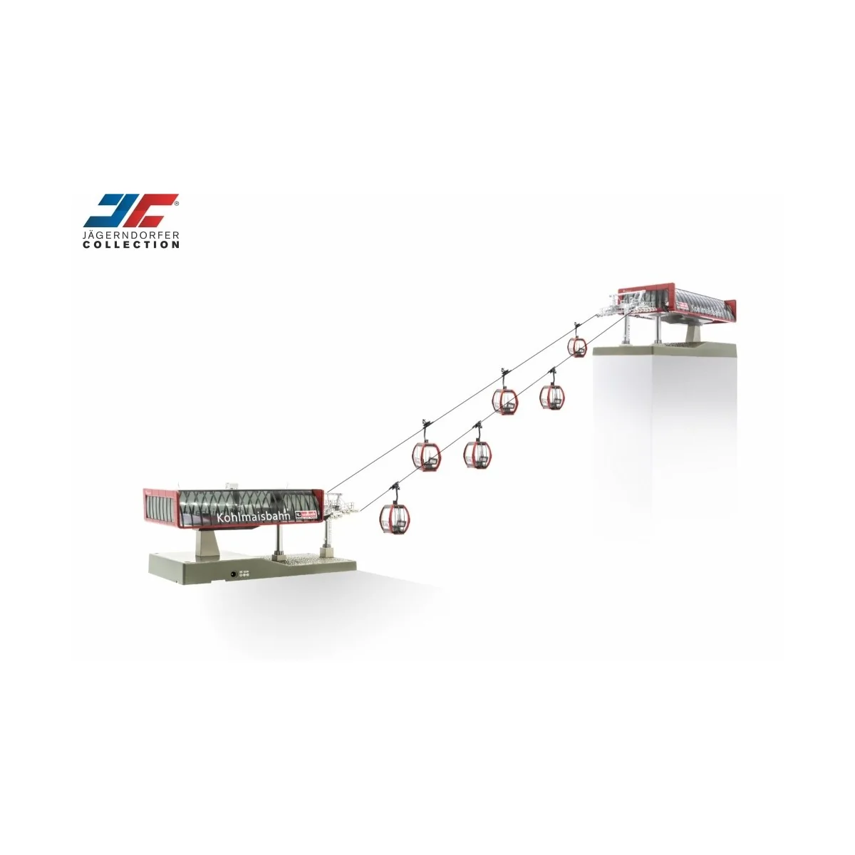 Jaegerndorfer 82498 Remontée mécanique, 6 oeufs, 2 stations rouges et noires Kohlmaisbahn, motorisé Jaegerndorfer JC82498 - 1