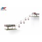 JC82498-Jaegerndorfer 82498 Ski lift, 6 gondolas, 2 stations (red and black), Kohlmaisbahn, motorized