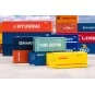 Set of 5 20' containers - FALLER 182057 - HO 1/87 FALLER_182057-Set of 5 20' containers - FALLER 182057 - HO 1/87