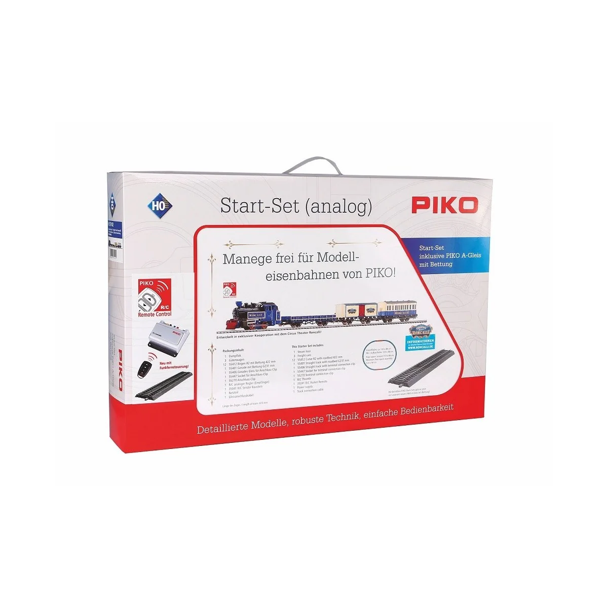 Piko 57142 Analog Starter Set with Roncalli Circus Steam Locomotive...