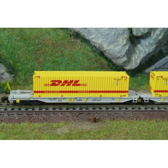 Articulated double-pocket wagon T2000, AAE - Fleischmann 6660069 - ... Fle_6660069-Articulated double-pocket wagon T2000, AAE - Fleischmann 6660069 - N 1/160