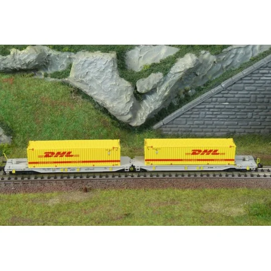 Articulated double-pocket wagon T2000, AAE - Fleischmann 6660069 - ... Fle_6660069-Articulated double-pocket wagon T2000, AAE - Fleischmann 6660069 - N 1/160