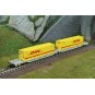 Fle_6660069-Fleischmann 6660051 Wagon articulé double poche T3000e, DB AG, chargé 4 caisses mobiles DHL, échelle N