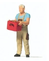 Preiser 28234 Figure, Man with a crate of beer - Preiser - Preiser_...