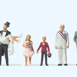 Preiser 10790 Figures, Bride and Groom and Guests - Preiser - Preis...