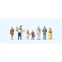 Preiser 10790 Figures, Bride and Groom and Guests - Preiser_10790