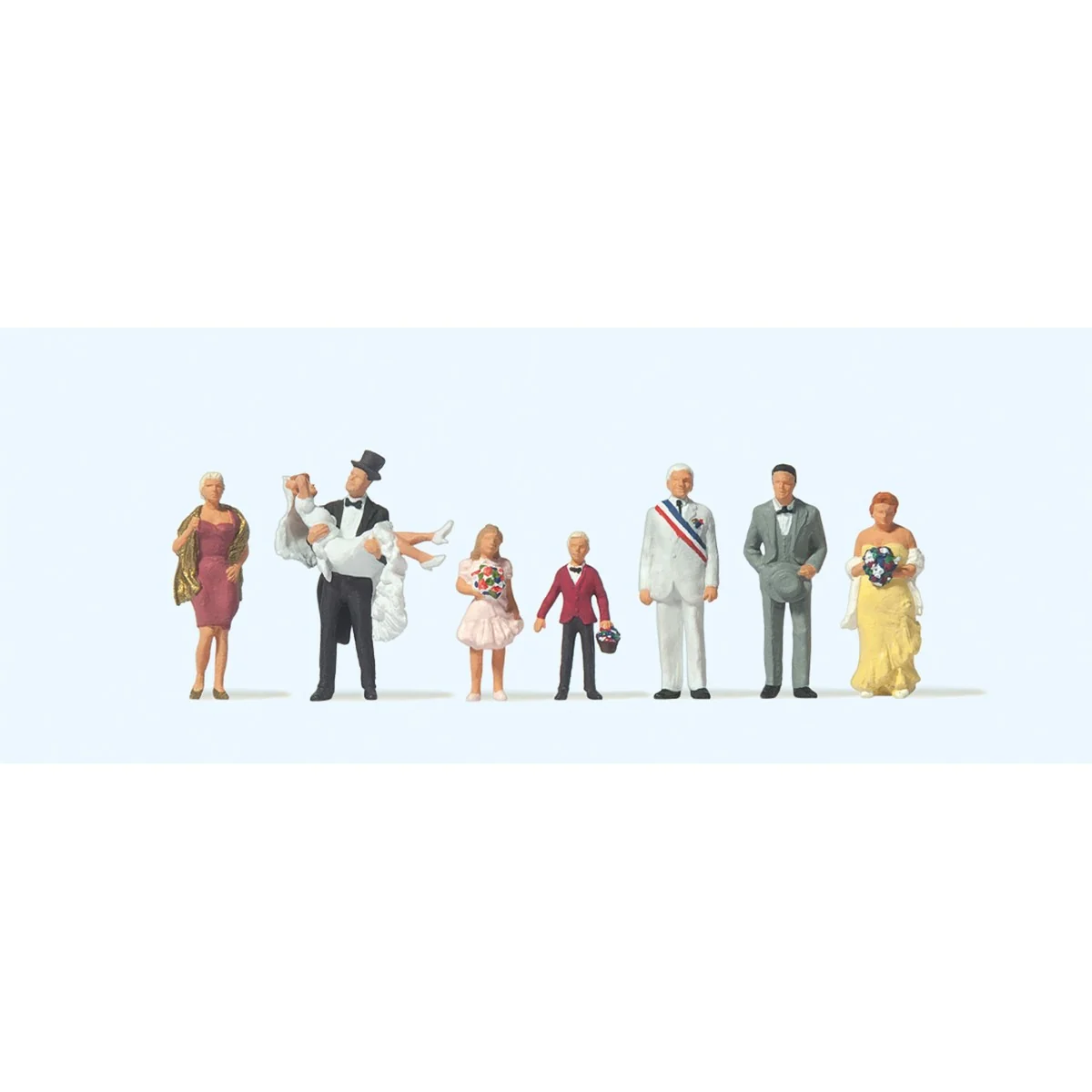 Preiser 10790 Figures, Bride and Groom and Guests - Preiser_10790
