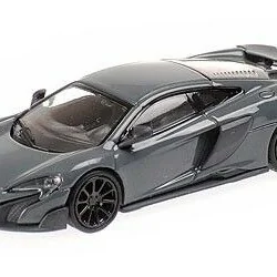 Minichamps 870154420 Voiture McLaren 675LT coupé 2015, gris Busch véhicule Busch_870154420 - 1