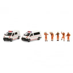 Schuco 452655500 Set of 2 Volkswagen DB Emergency Vehicles and 5 Fi...