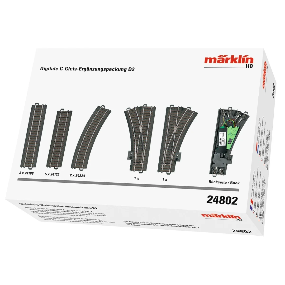 Marklin 24802 D2 Digital Extension Track Set, C Track Marklin 24802 D2 Digital Extension Track Set, C Track
