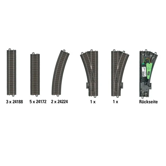 Marklin 24802 D2 Digital Extension Track Set, C Track Marklin_24802-Marklin 24802 D2 Digital Extension Track Set, C Track