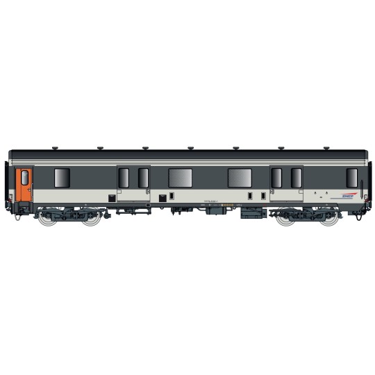 Lsm_31233-MC 76 Dd2 van, livery 160 green 302, concrete grey, framed SNCF logo - LS Models 31230 - HO