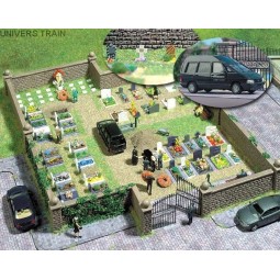 Busch 6049 Cemetery with Renault Espace and accessories - Busch_6049