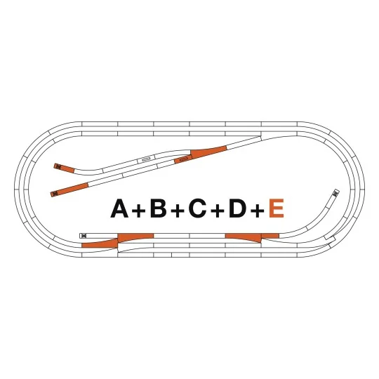 Roco 42023 Additional Track Set E with Ballast, H0 Roco_42023-Roco 42023 Additional Track Set E with Ballast, H0