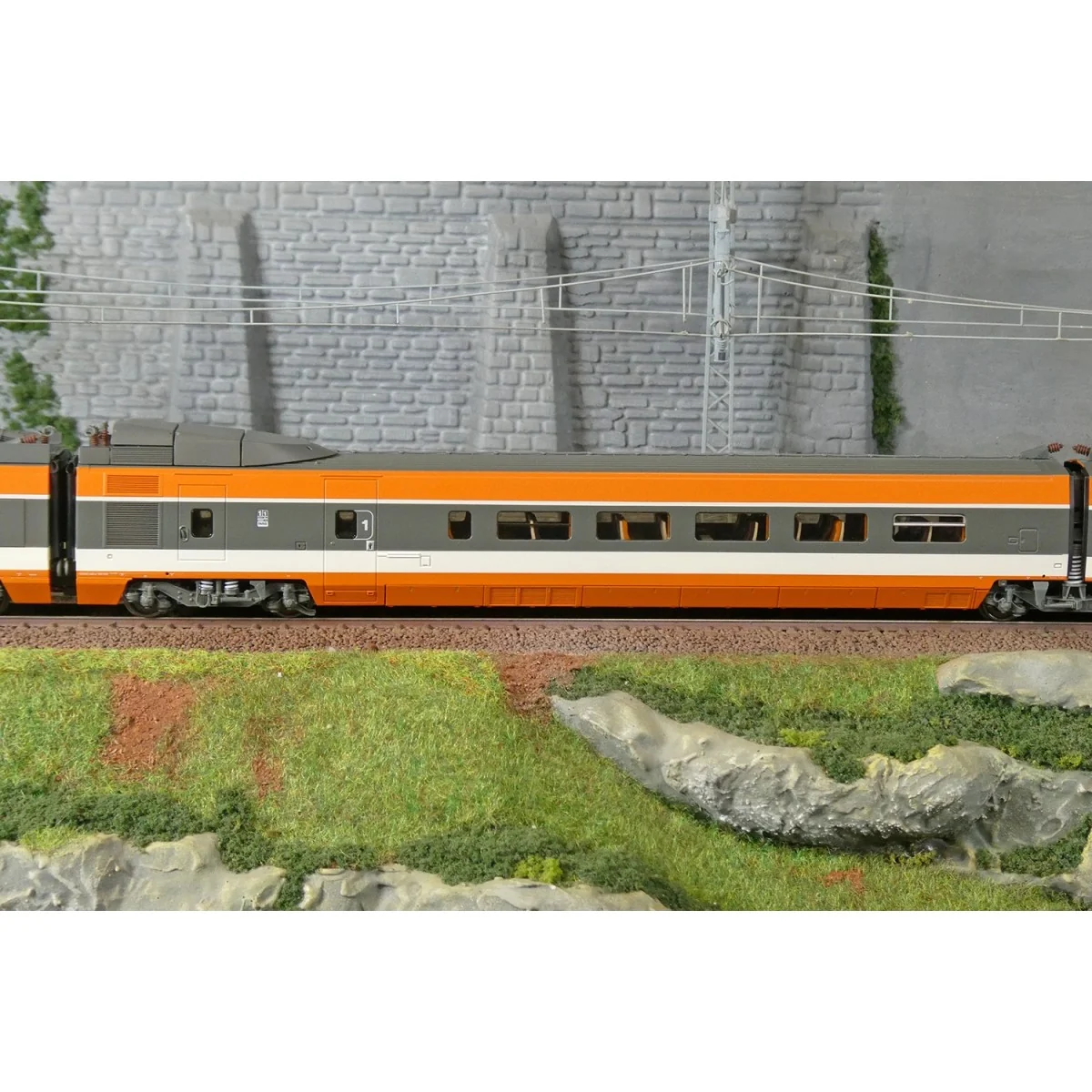 Ree Modeles TGV005S Set de 5 éléments TGV PSE Rame Origine N°5, SNC...