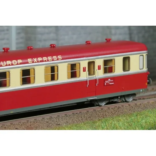 Jouef HJ2461 Autorail diesel RGP 1 avec remorque, SNCF, TEE rouge/b... HJ2461-Jouef HJ2461 Autorail diesel RGP 1 avec remorque, SNCF, TEE rouge/beige