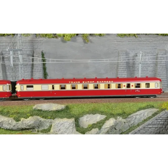 Jouef HJ2461 RGP 1 diesel railcar with trailer, SNCF, TEE red/beige HJ2461-Jouef HJ2461 RGP 1 diesel railcar with trailer, SNCF, TEE red/beige