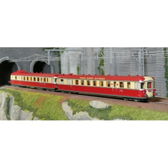 Jouef HJ2461S Autorail diesel RGP 1 avec remorque, SNCF, TEE rouge/... HJ2461S-Jouef HJ2461S Autorail diesel RGP 1 avec remorque, SNCF, TEE rouge/beige, digitale sonore