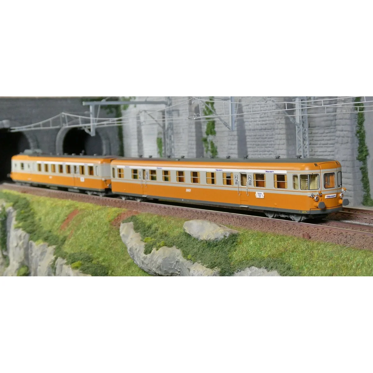 Jouef HJ2463 Autorail diesel RGP 1 avec remorque, SNCF, gris/orange... Jouef HJ2463 Autorail diesel RGP 1 avec remorque, SNCF, gris/orange...
