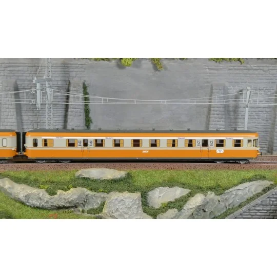 HJ2463S-Jouef HJ2463S Autorail diesel RGP 1 avec remorque, SNCF, gris/orange, alpazur, digitale sonore