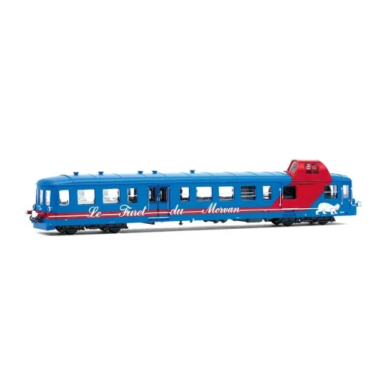 Autorail diesel CFTA "Le Furet de Morvan" X 3876 Picasso livrée ble... HJ2624-Autorail diesel CFTA "Le Furet de Morvan" X 3876 Picasso livrée bleue/rouge - Jouef HJ2624 - HO 1/87