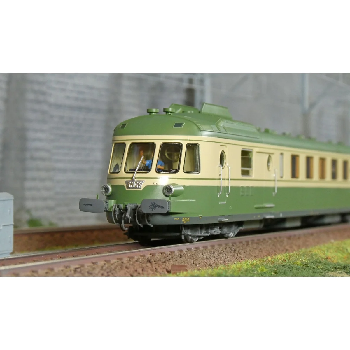 Jouef HJ2462S RGP 1 diesel railcar with trailer, SNCF, original...