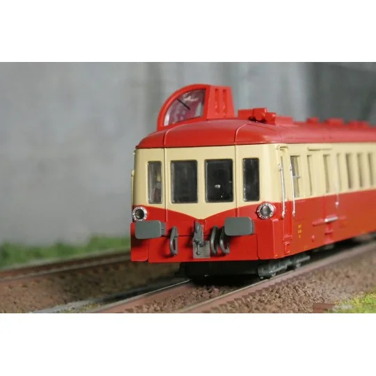 HJ2623-Autorail diesel X 3845 Picasso livrée rouge/crème avec toit rouge - Jouef HJ2623 - HO 1/87