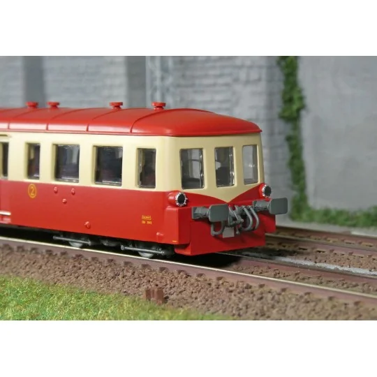 HJ2623-Autorail diesel X 3845 Picasso livrée rouge/crème avec toit rouge - Jouef HJ2623 - HO 1/87