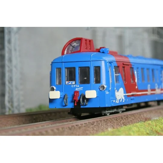 Autorail diesel CFTA "Le Furet de Morvan" X 3876 Picasso livrée ble... HJ2624-Autorail diesel CFTA "Le Furet de Morvan" X 3876 Picasso livrée bleue/rouge - Jouef HJ2624 - HO 1/87