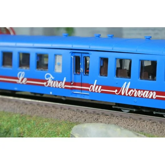 Autorail diesel CFTA "Le Furet de Morvan" X 3876 Picasso livrée ble... HJ2624-Autorail diesel CFTA "Le Furet de Morvan" X 3876 Picasso livrée bleue/rouge - Jouef HJ2624 - HO 1/87