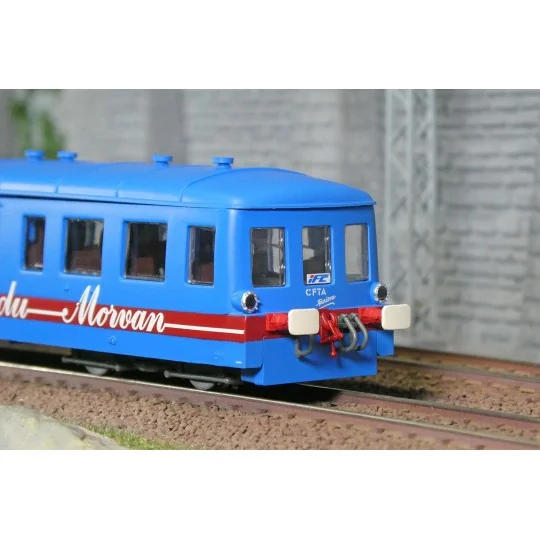 Autorail diesel CFTA "Le Furet de Morvan" X 3876 Picasso livrée ble... HJ2624-Autorail diesel CFTA "Le Furet de Morvan" X 3876 Picasso livrée bleue/rouge - Jouef HJ2624 - HO 1/87