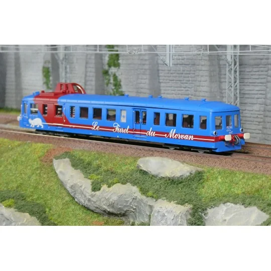 Autorail diesel CFTA "Le Furet de Morvan" X 3876 Picasso livrée ble... HJ2624-Autorail diesel CFTA "Le Furet de Morvan" X 3876 Picasso livrée bleue/rouge - Jouef HJ2624 - HO 1/87