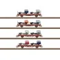 Trix_24190-Coffret de wagons porte-véhicules type Ks 3300 et Ks 3301, DR - Trix 24190 - H0