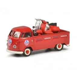 Schuco 452650400 Volkswagen T1 red, Vespa Service