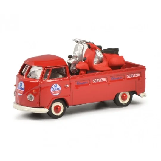 Schuco_452650400-Schuco 452650400 Volkswagen T1 red, Vespa Service