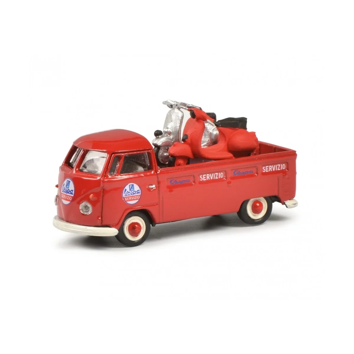 Schuco 452650400 Volkswagen T1 red, Vespa Service - Schuco_452650400