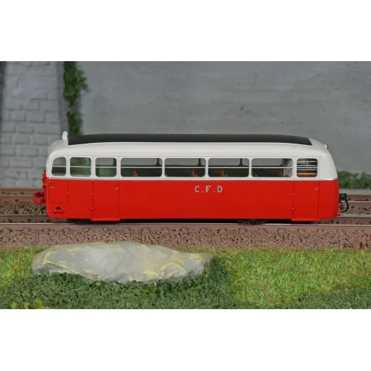Autorail DE DION Type ND, CFD Vivarais-Lozère, N°201, Rouge/Gris Pe... VM-053.S-Autorail DE DION Type ND, CFD Vivarais-Lozère, N°201, Rouge/Gris Perle, HOm, digital sonore - Ree Modeles VM053.S