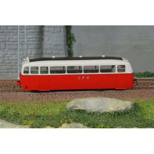Autorail DE DION Type ND, CFD Vivarais-Lozère, N°202, Rouge/Gris Pe... VM-054.S-Autorail DE DION Type ND, CFD Vivarais-Lozère, N°202, Rouge/Gris Perle, HOm, digital sonore - Ree Modeles VM054.S