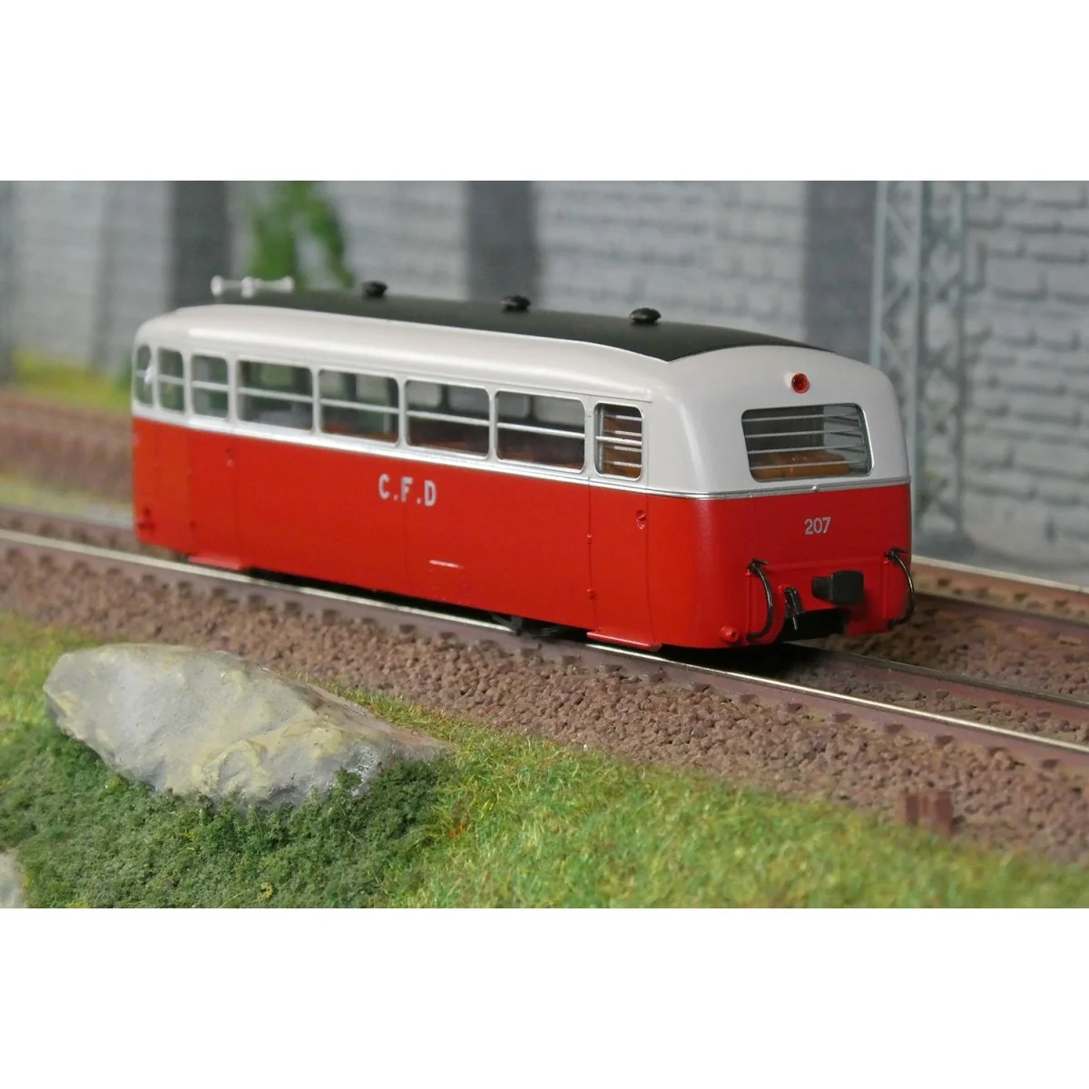 DE DION Type ND railcar, CFD Vivarais, No. 207, Red/Pearl Grey, HOm...
