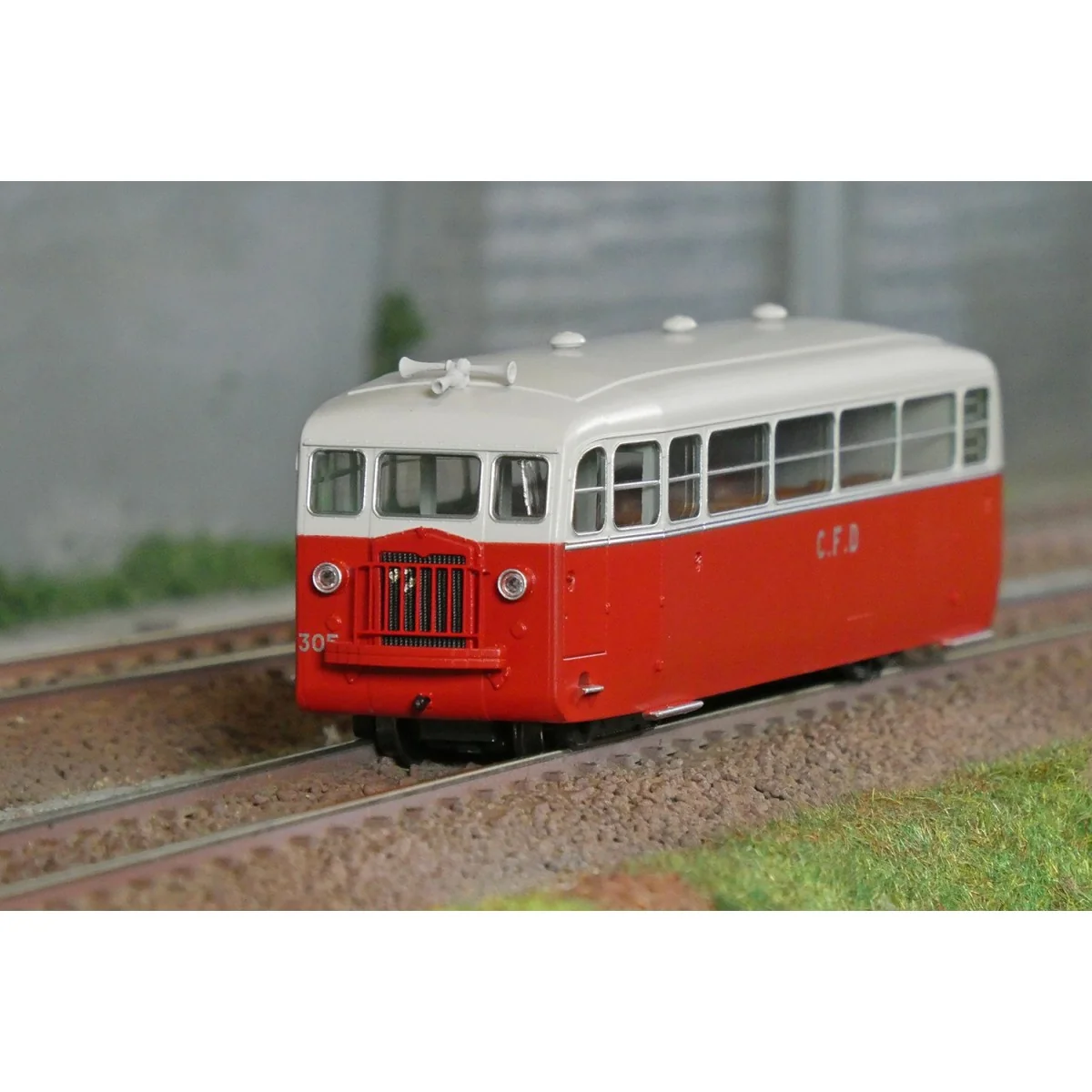 Autorail DE DION Type NC, CFD Charentes & Deux-Sèvres, N°305, Rouge...