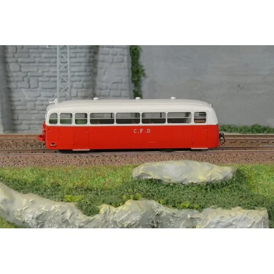 VM-056.S-Autorail DE DION Type NC, CFD Charentes & Deux-Sèvres, N°305, Rouge/Gris Perle, HOm, digital sonore - Ree Modeles VM056.S