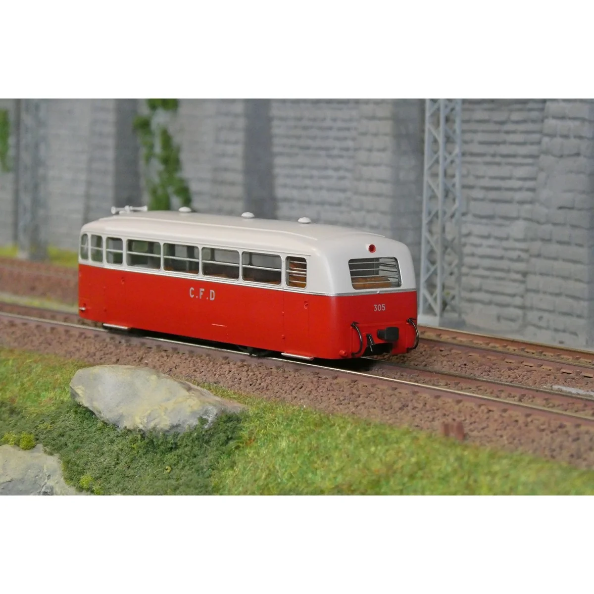 Autorail DE DION Type NC, CFD Charentes & Deux-Sèvres, N°305, Rouge...
