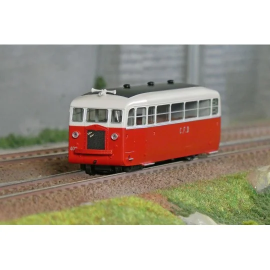 VM-057.S-Autorail DE DION Type NC, CFD Saône & Loire, N°402, Rouge/Gris Perle, HOm, digital sonore - Ree Modeles VM057.S