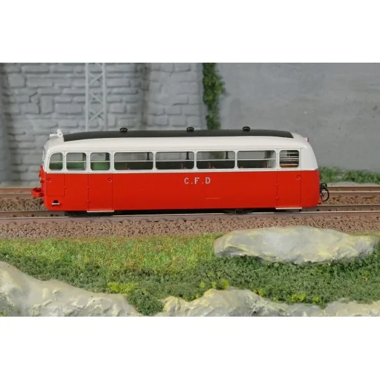 VM-057-Autorail DE DION Type NC, CFD Saône & Loire, N°402, Rouge/Gris Perle, HOm - Ree Modeles VM057