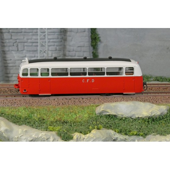 DE DION Type NC railcar, CFD Saône & Loire, No. 402, Red/Pearl Grey... VM-057-DE DION Type NC railcar, CFD Saône & Loire, No. 402, Red/Pearl Grey, HOm, digital sound - Ree Modeles VM057.S - VM-057