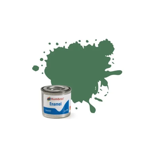 AA1119-Peinture Enamel 101: Matt Mid Green (Mat) - 14ml Humbrol AA1119