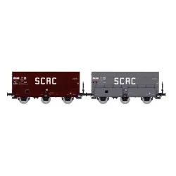 Coffret de 2 wagons coke MH45 SNCF, SCRC - REE WB960 - HO 1/87