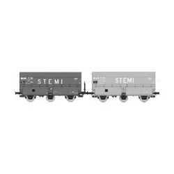Coffret de 2 wagons coke MH45 SNCF, STEMI - REE WB961 - HO 1/87
