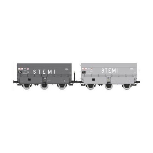 Coffret de 2 wagons coke MH45 SNCF, STEMI - REE WB961 - HO 1/87 WB-961-Coffret de 2 wagons coke MH45 SNCF, SCRC - REE WB960 - HO 1/87